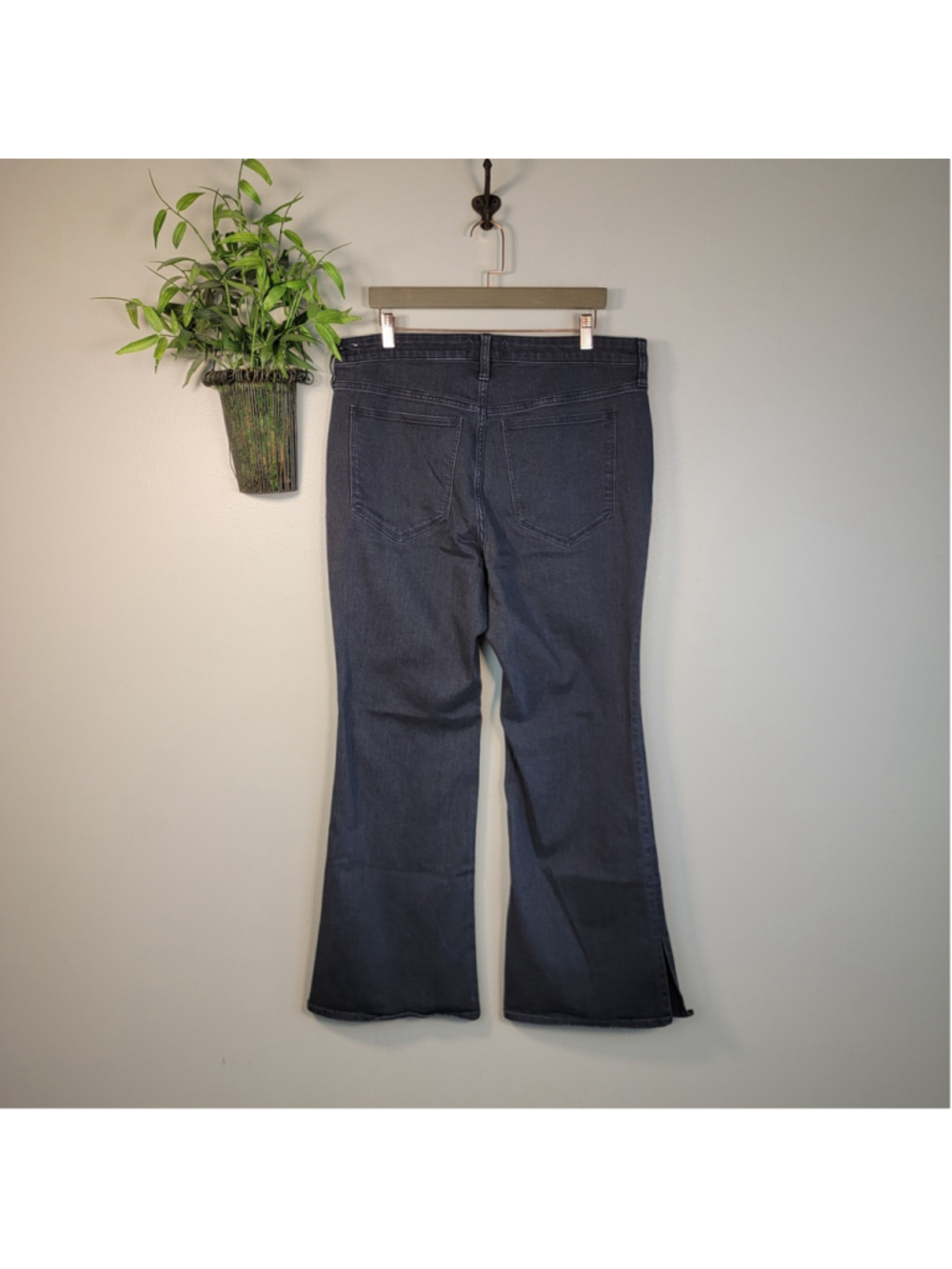 Madewell Roadtripper Skinny Flare Jeans Black Side Split Boot Bootcut 16 W - Picture 9 of 13